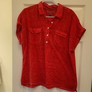 Tommy Bahama Red Linen Shirt
